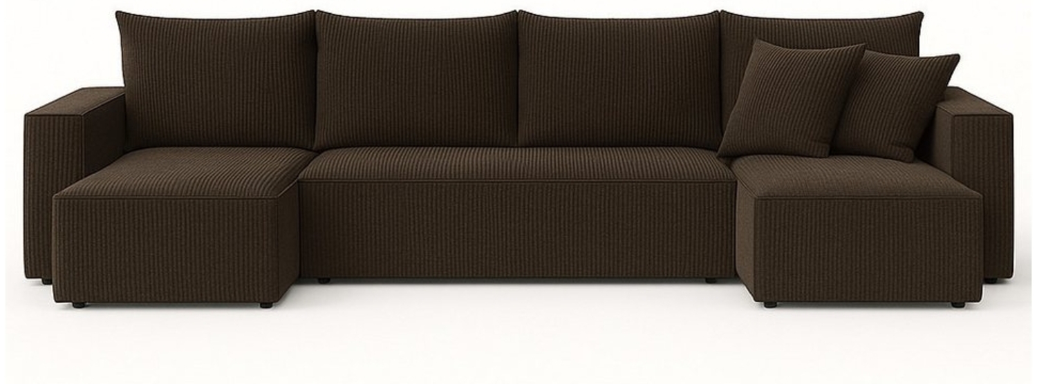NEXT COLLECTION Ecksofa VELO U, Funktion Schlafen, Behälter für Bettzeug, lose Zierkissen mit Reißverschlüssen Bild 1