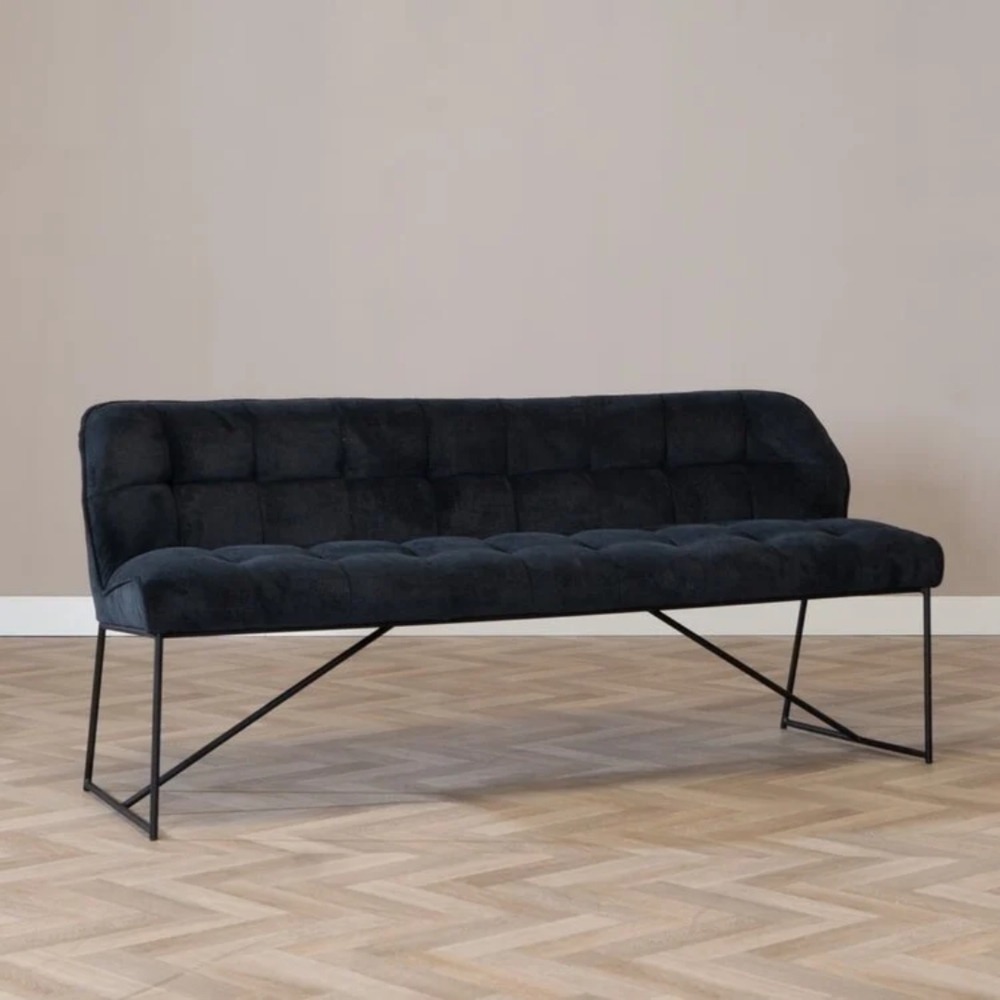 Bronx71 Esszimmerbank Stoff Jelle schwarz 155 cm Bild 1