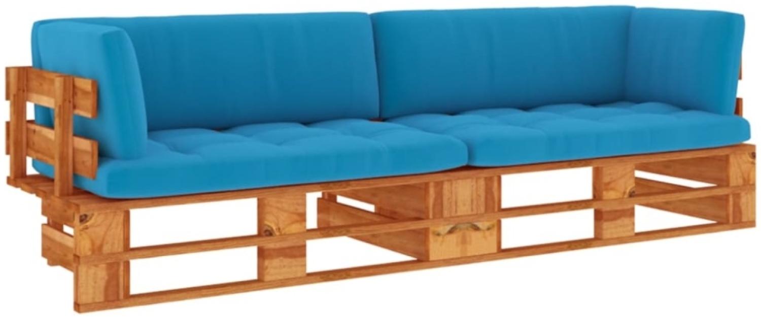 vidaXL 2-Sitzer-Palettensofa Honigbraun Imprägniertes Kiefernholz 3066665 Bild 1