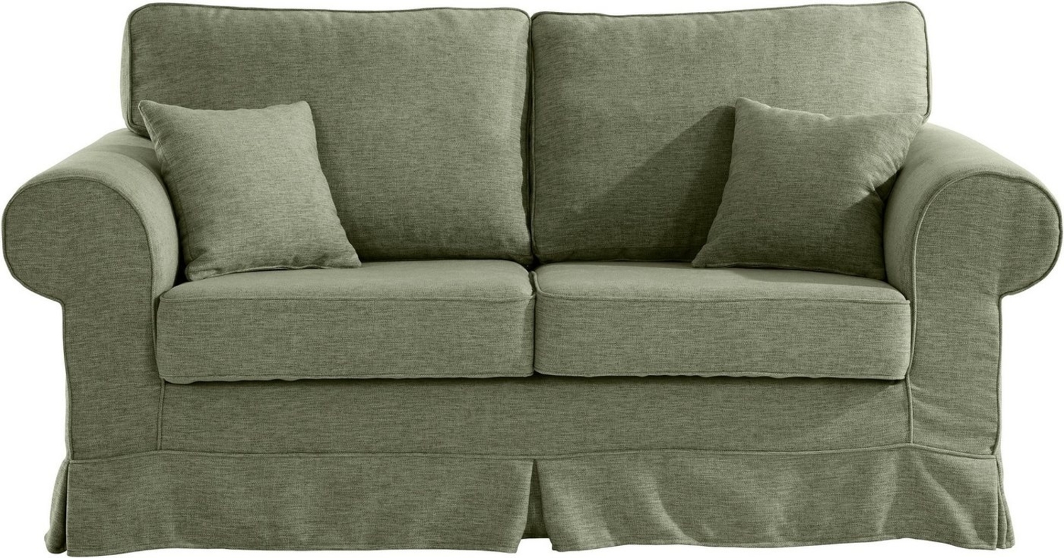 Home affaire 2-Sitzer Shadmoor, Hussenoptik, in uni oder mit Blumendruck Bild 1