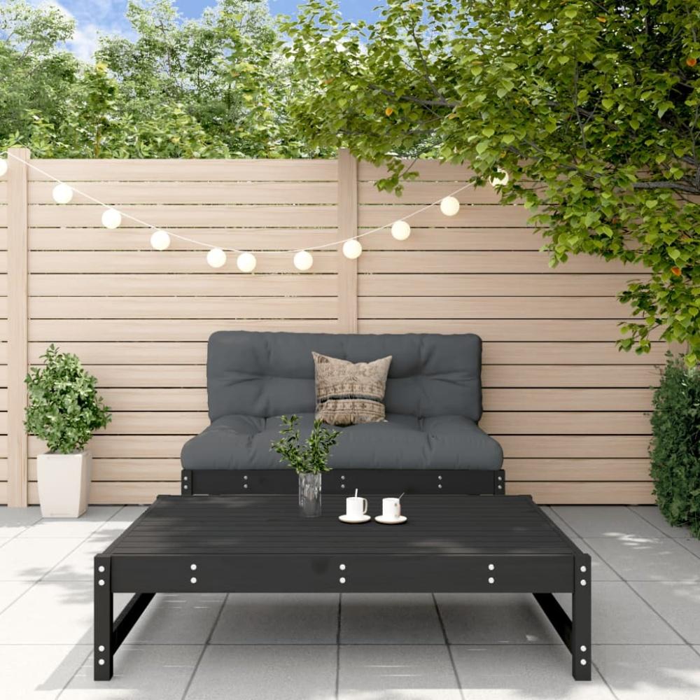 vidaXL 2-tlg. Garten-Lounge-Set Schwarz Massivholz Kiefer 3186589 Bild 1