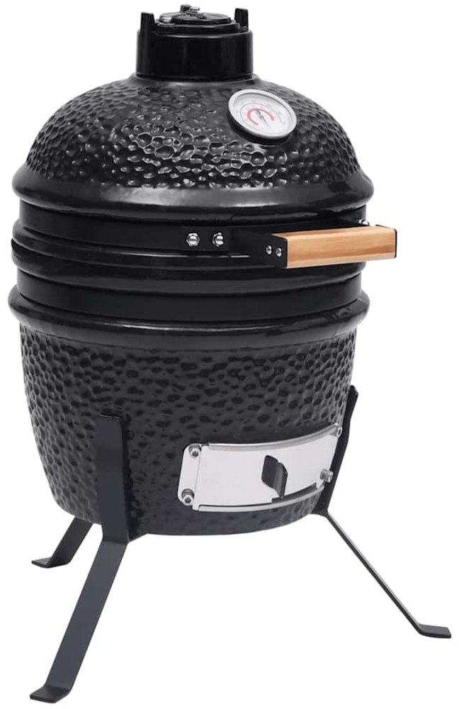 vidaXL 2-in-1 Kamado-Grill Smoker Keramik 56 cm Schwarz 316093 Bild 1