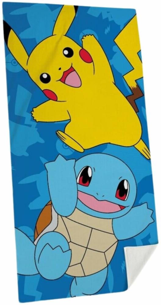 Pokémon Kinderhandtuch Baumwoll-Strandtuch Farbenfrohes Poolhandtuch, 70cm x 140cm Bild 1