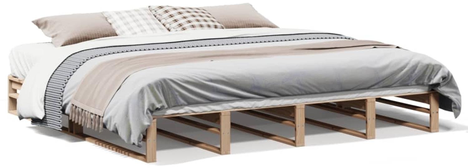 vidaXL Massivholzbett ohne Matratze 180x200 Kiefernholz 3302318 Bild 1