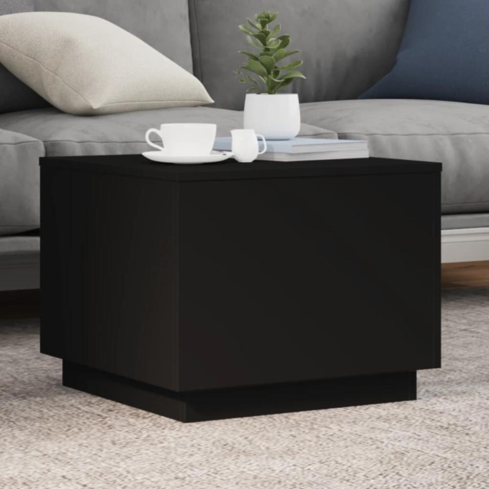 vidaXL Couchtisch mit LED-Leuchten Schwarz 50x50x40 cm 839869 Bild 1