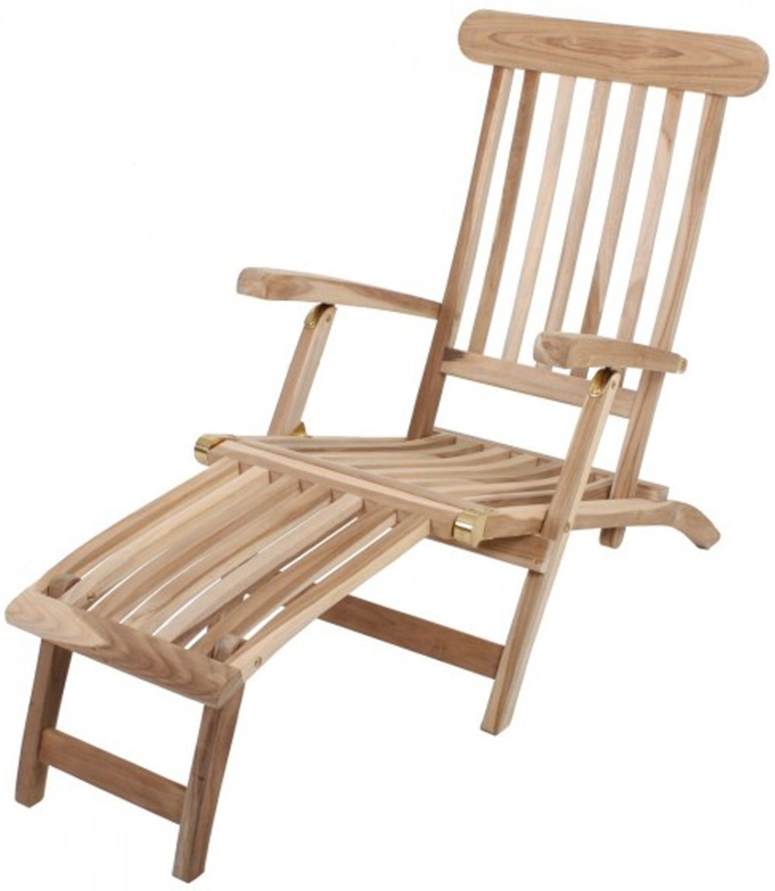 Deckchair Liegestuhl OLYMPIC in aus teak Bild 1