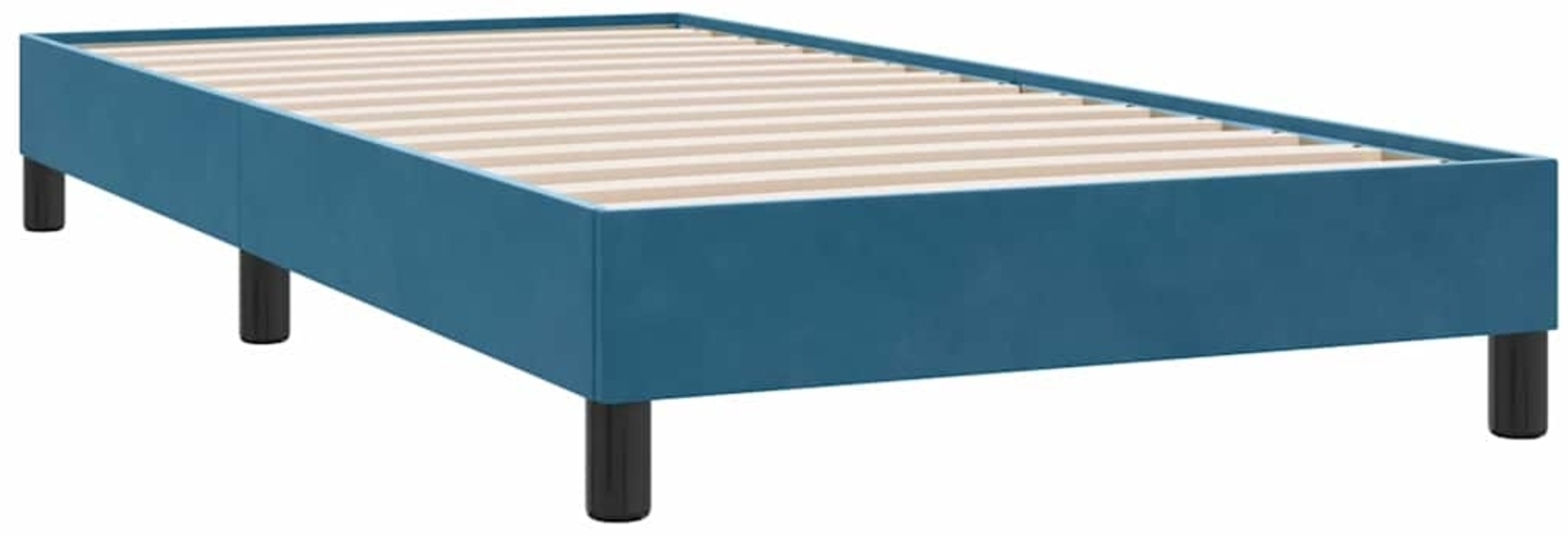 vidaXL Bettgestell ohne Matratze Dunkelblau 80x220 cm Samt 4101383 Bild 1