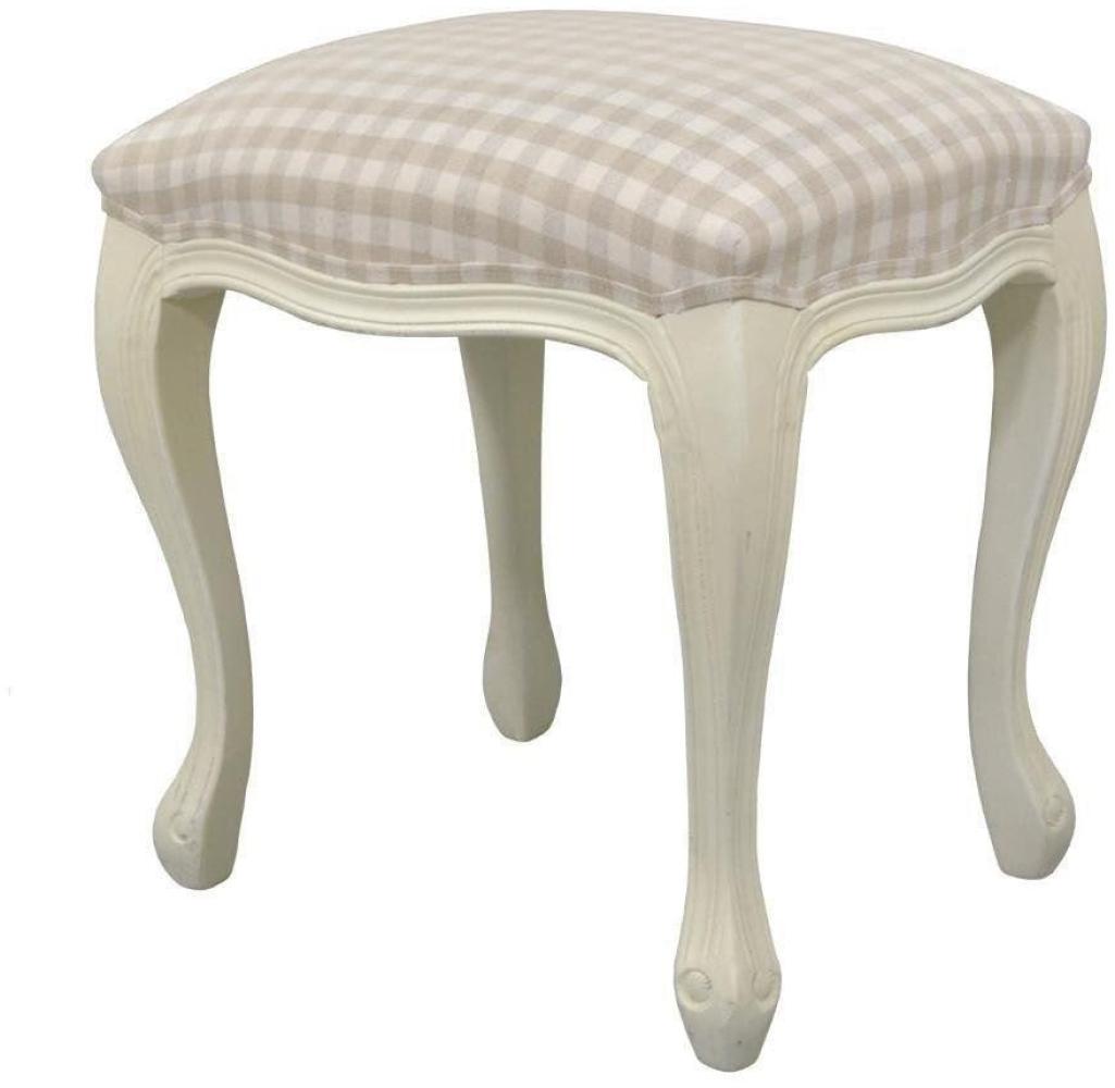 Livin Hill Sitzhocker Polstermöbel Creme, cremefarbener Stoff TA325B Bild 1