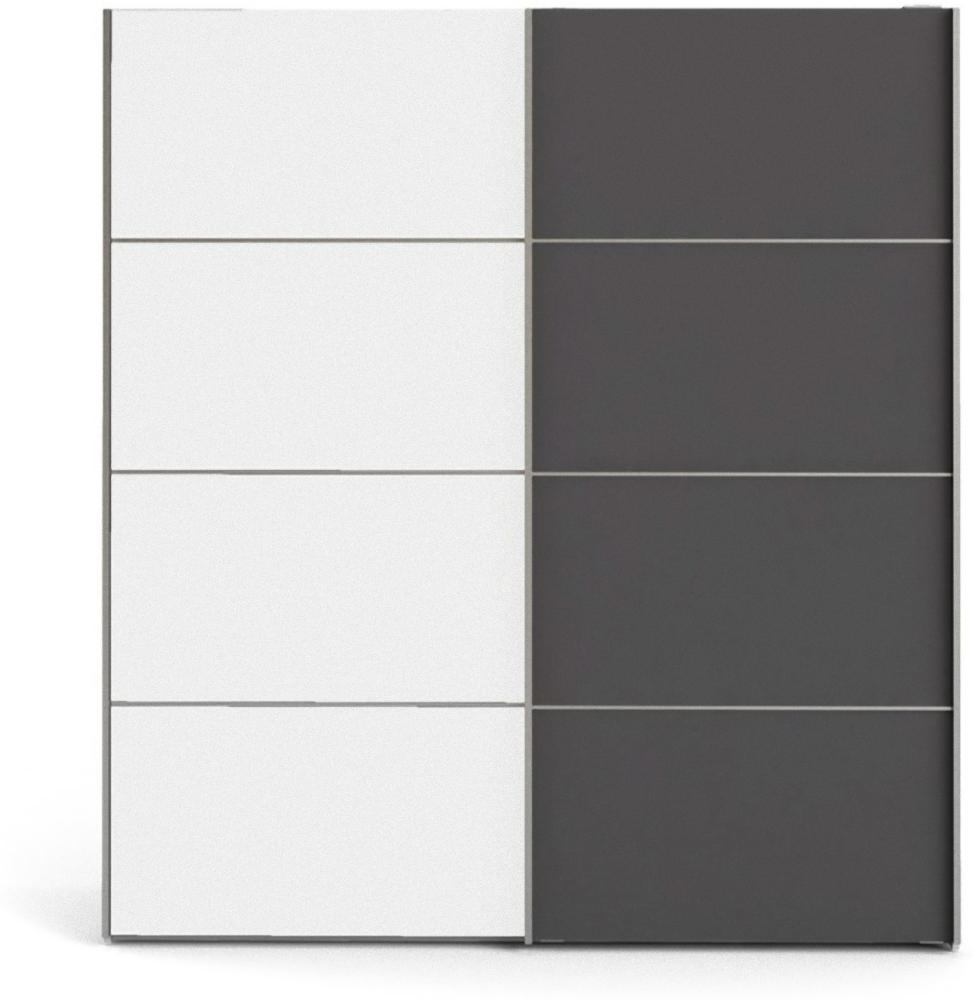 Kleiderschrank Veto 2 trg weiß grau Schiebetürenschrank Bild 1