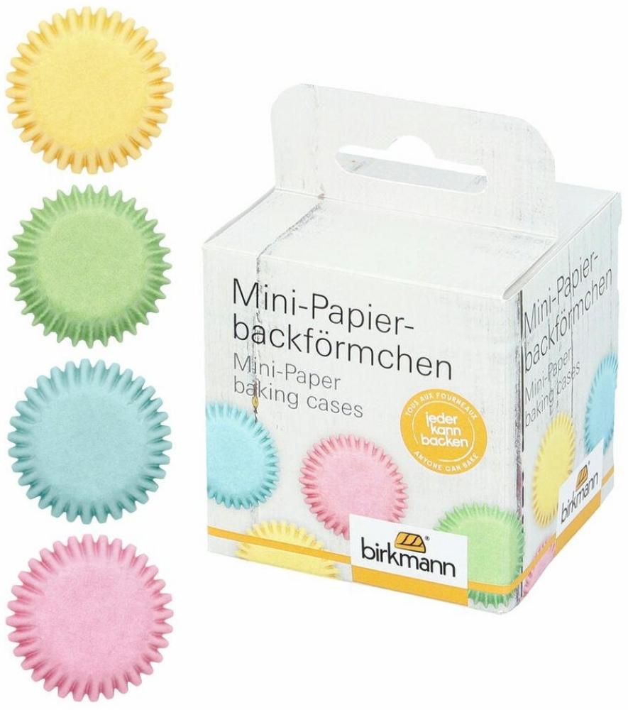 Birkmann Mini-Papierbackförmchen, 100 Stück, Backförmchen, Muffinbackform, Muffinform, Pastell, Ø 4. 5 cm, 444638 Bild 1