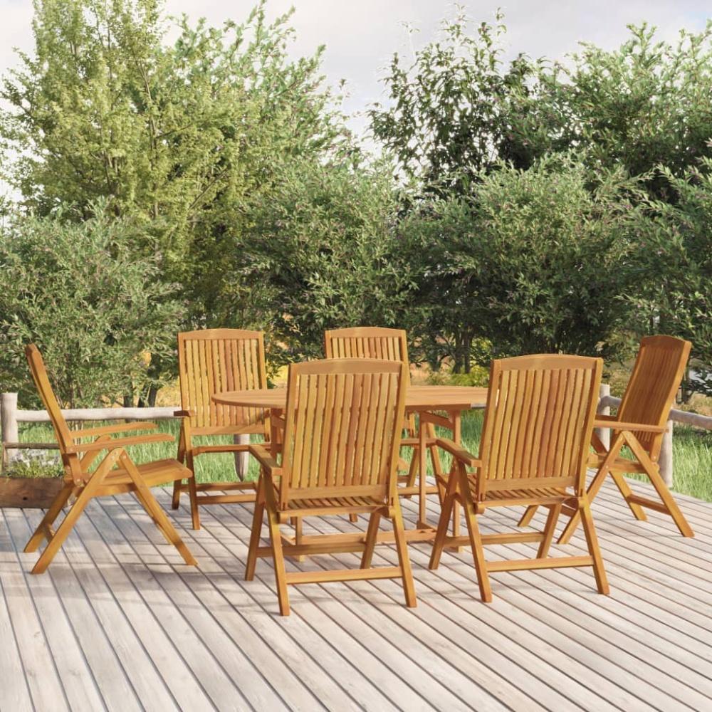 vidaXL 7-tlg. Garten-Essgruppe Massivholz Teak 3154916 Bild 1