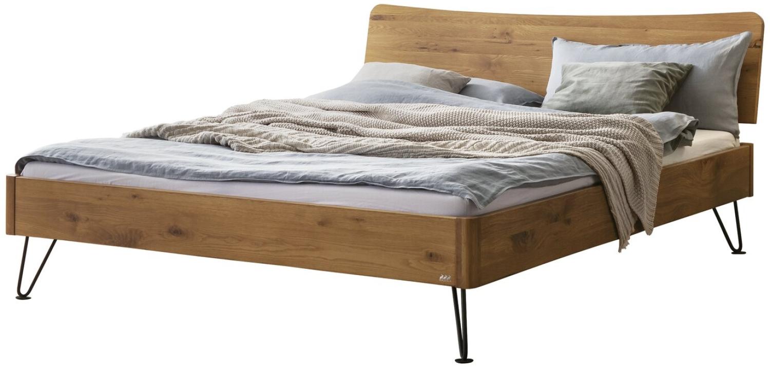 Hasena Lounge Locarno 140x210 Wildeiche natur, geölt Massivholzbett Bild 1
