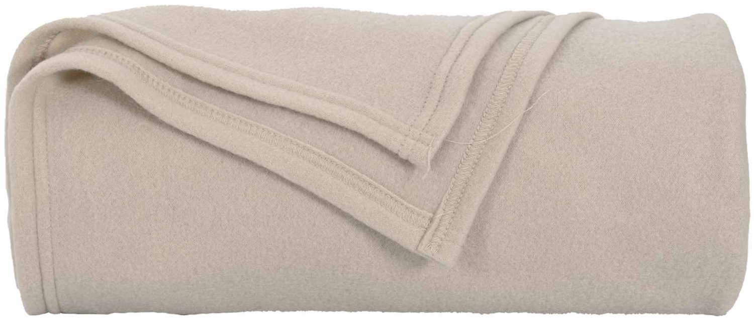 Überwurfdecke, Wohndecke Beige 170 x 130 cm Fleece Bild 1