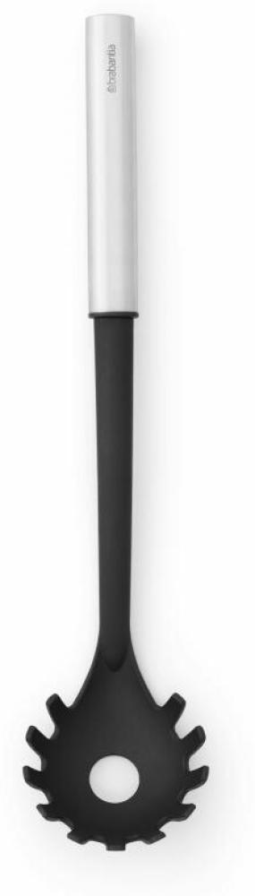 Brabantia Spaghettilöffel Profile, beschichtet, Kochutensil, Küchenhelfer, Stahl, Matt Steel, 33. 2 cm, 250668 Bild 1