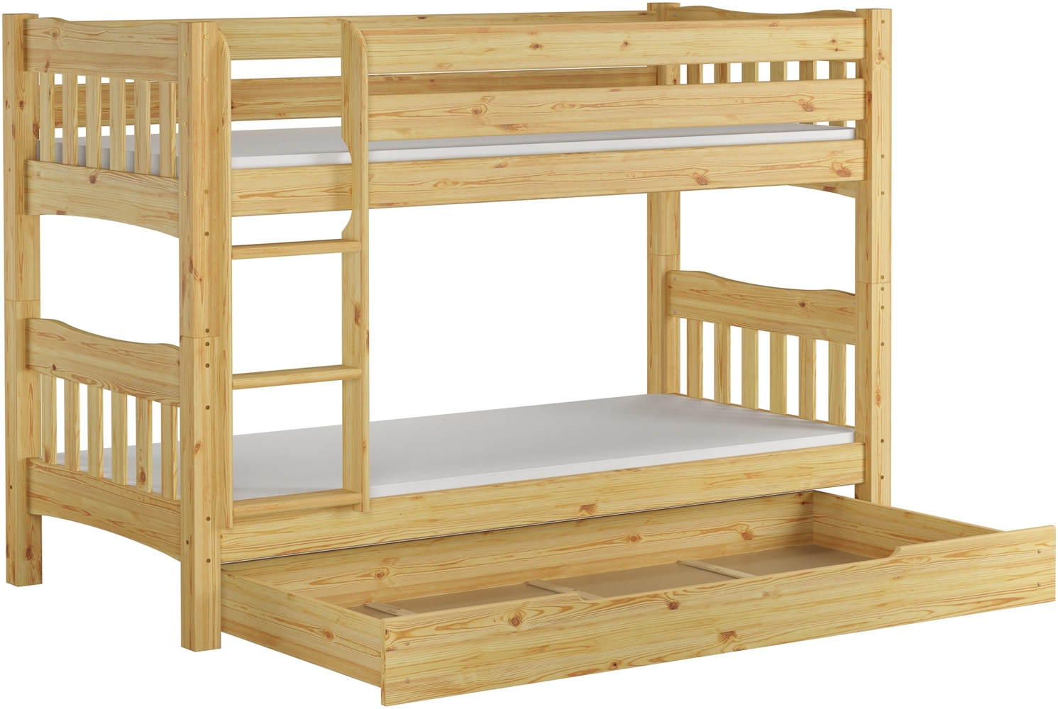 Erst-Holz Etagenbett Kiefer natur 90x200 Bild 1