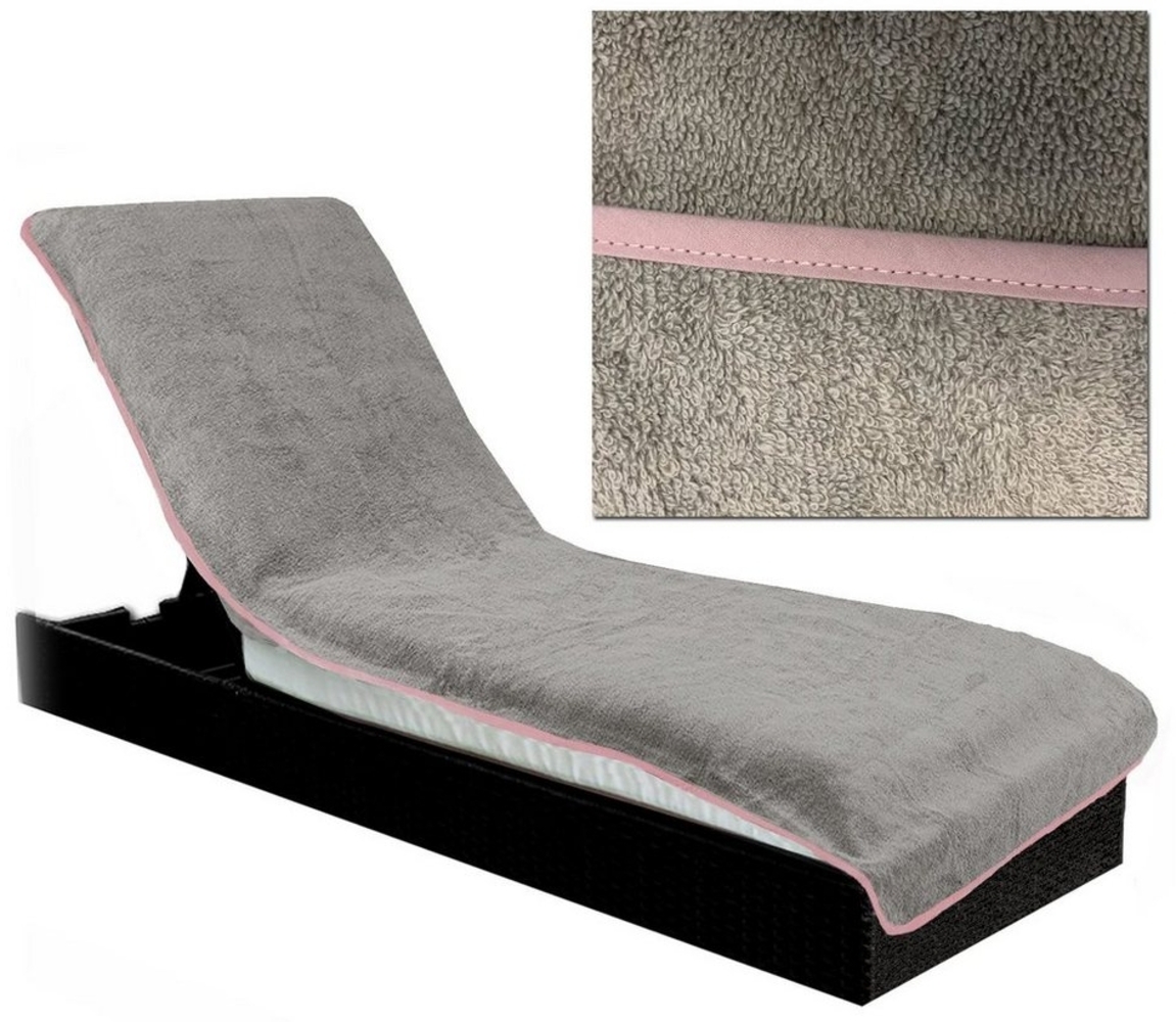 JEMIDI Strandtücher Frottee Schonbezug für Gartenliege 80x200cm mit Kapuzenüberschlag, (1-St) Bild 1