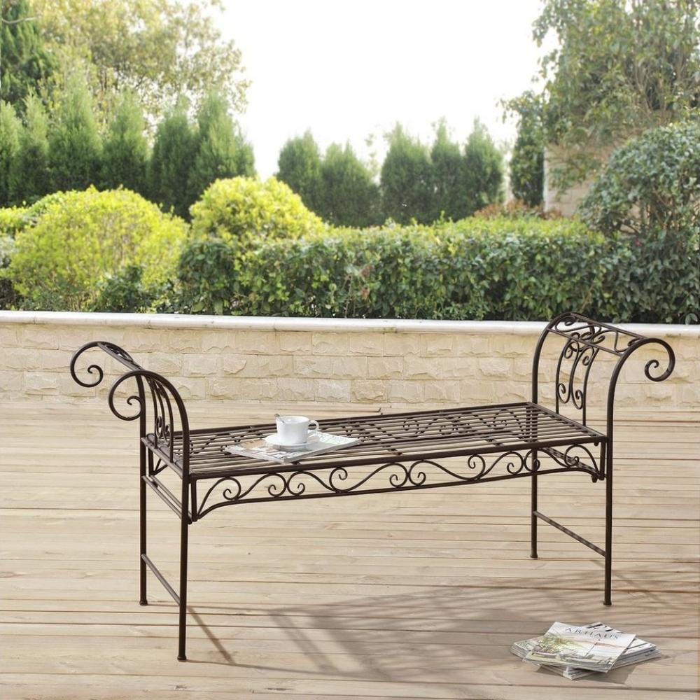 Gartenbank Cossila 70x147x46 cm Edelrost-Braun en. casa Bild 1