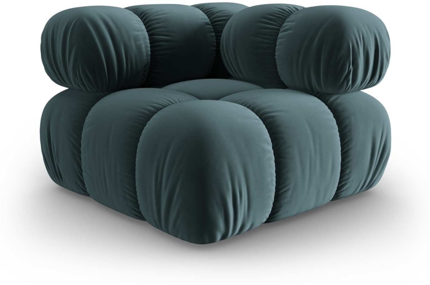 Micadoni symmetrisches Eckmodul Bellis Samt Bluvel Türkis Bild 1