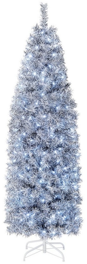 COSTWAY Künstlicher Weihnachtsbaum 180cm, Bleistift, mit 250 kaltweißen LED Bild 1