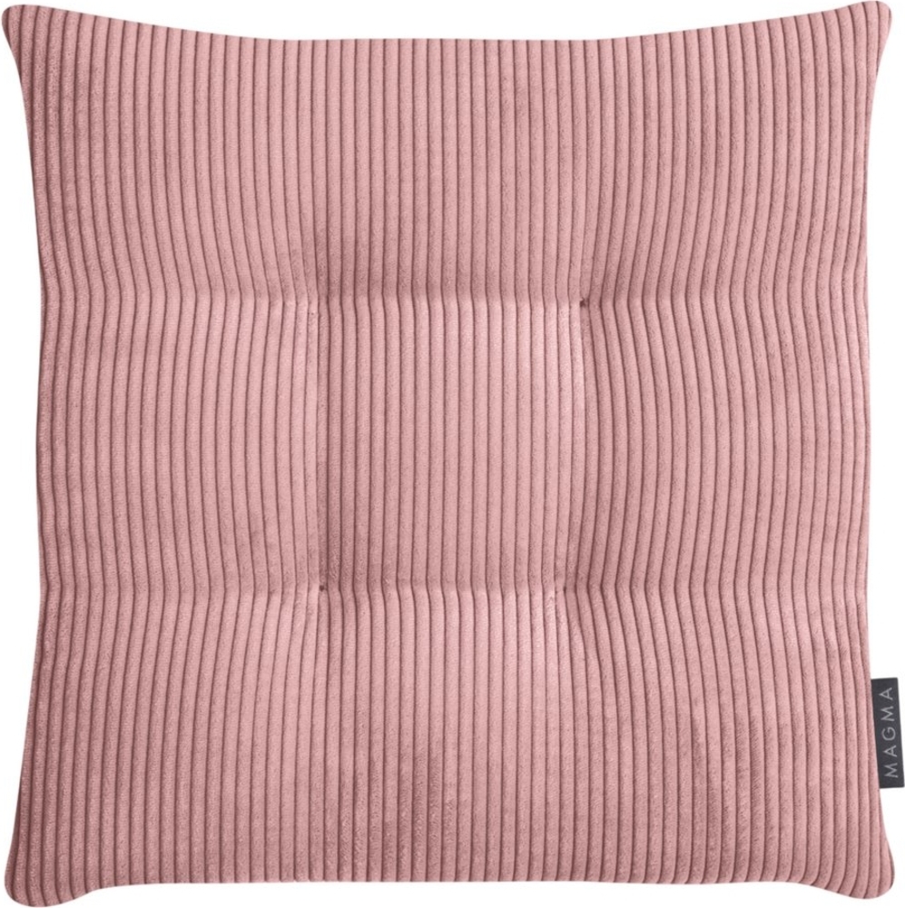 Magma Heimtex Stuhlkissen Sitzkissen INGA ca. 35x35x5 cm, gestreift trendiger Cord Look Bild 1