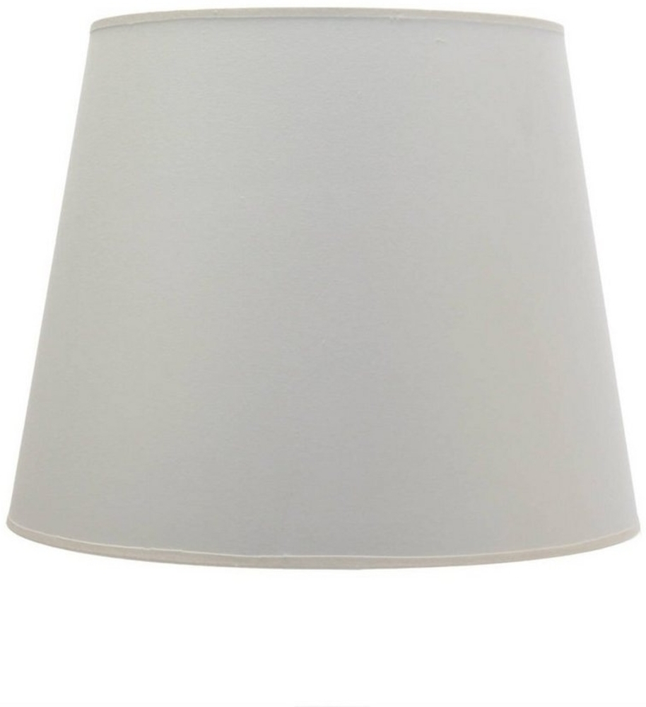 Licht-Erlebnisse Lampenschirm WILLOW, Stoffschirm konisch Ø 38 cm für Stehlampe E27 Weiß unifarben Bild 1