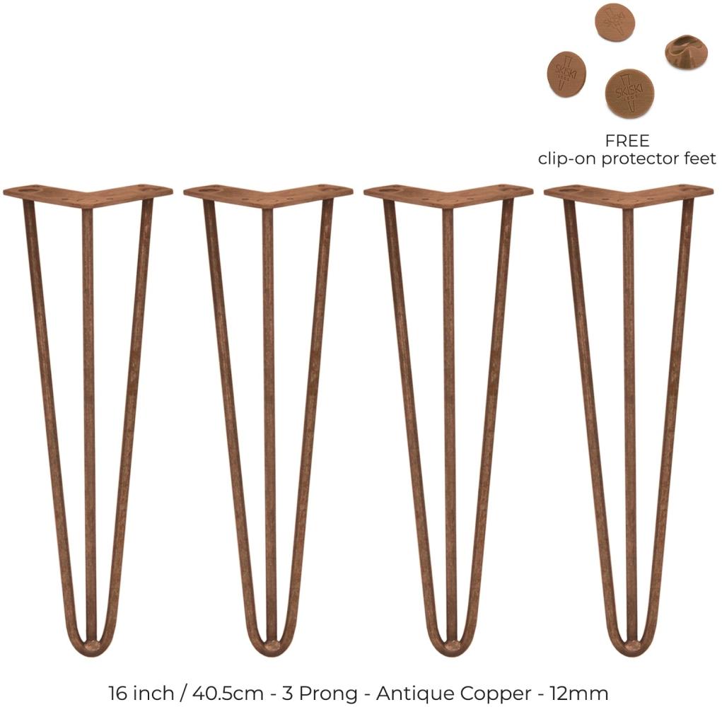 4 x Hairpin Legs 40,6 cm Tischbeine 3 Streben Bild 1