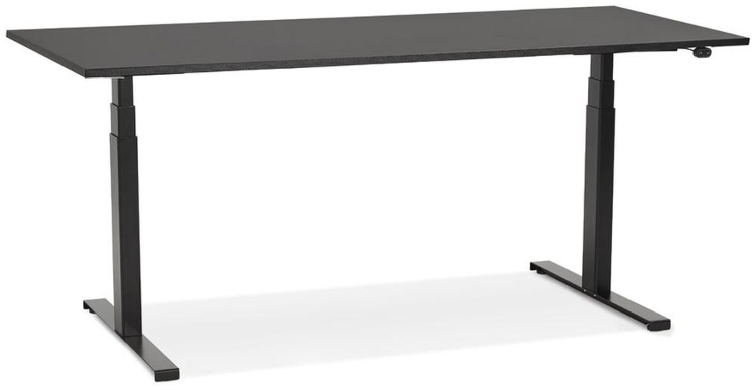 Kadima Design Bürotisch elektrisch höhenverstellbar 65-133 cm | 160x80 cm | ergonomisch schwarz | Arbeitstisch Melaminholz Bild 1