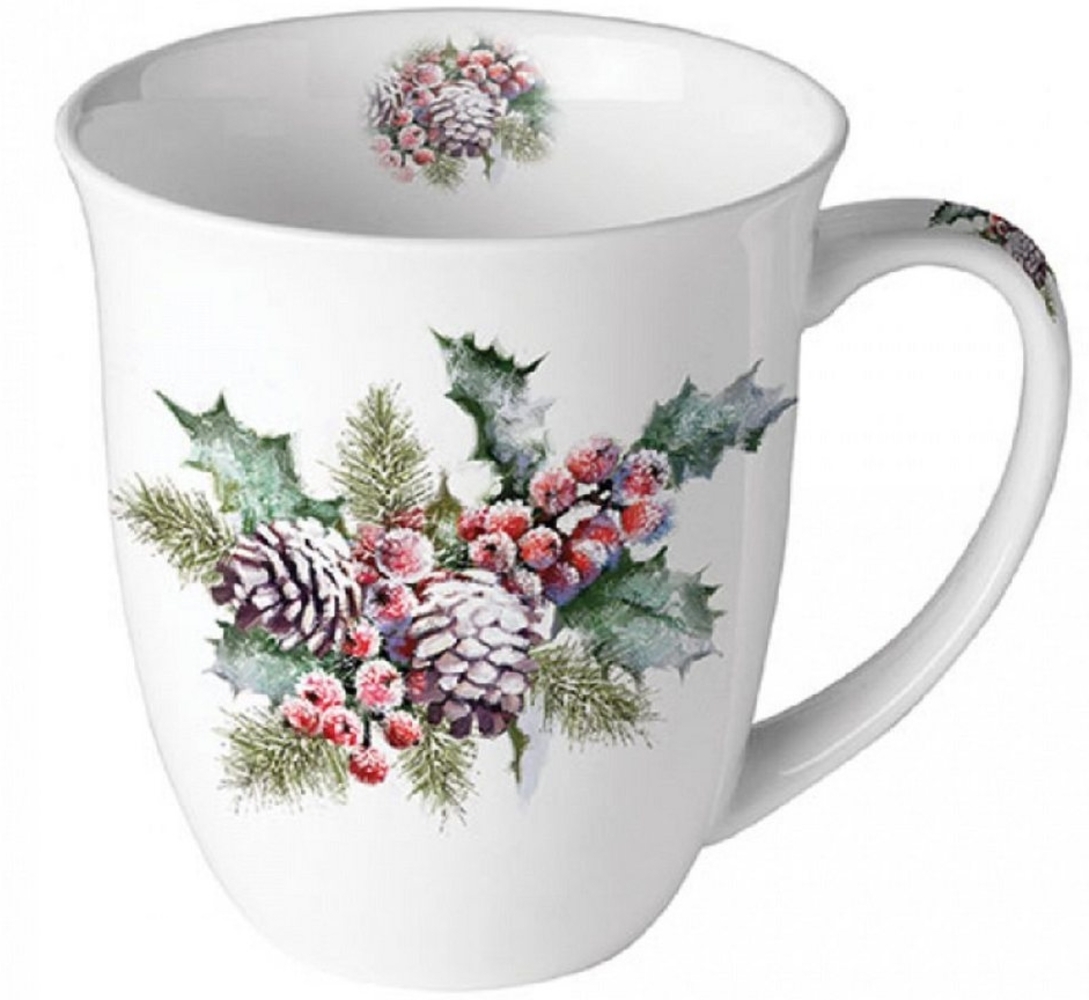 Ambiente Luxury Paper Products Becher Porzellan Mug Kollektion Planzen,Tiere - Herbst, Porzellan Tasse Planze, Winter Schnee Tee/Kaffee Tasse Motive - Ideal Als Geschenk Bild 1