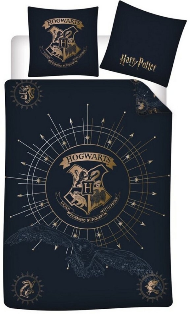 Harry Potter Bettwäsche Harry Potter Hogwarts Kinder Bettwäsche 2tlg. Set, 2 teilig, Bettdeckenbezug 135-140x200cm Kissenbezug 65x65 cm Bild 1