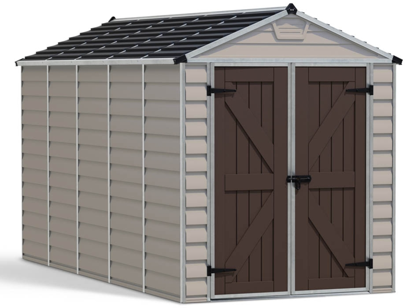 Palram - Canopia Kunststoff Gerätehaus Skylight 610 | Braun | 302x185x217 cm Bild 1