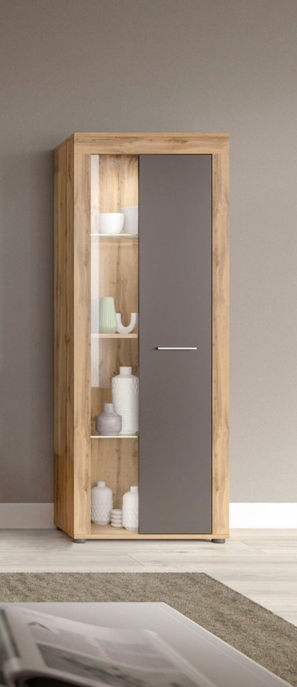 INOSIGN Standvitrine Aosta, Höhe 159 cm, in verschiedenen Farbausführungen 1 Tür, 3 Einlegeböden, 4 Fächer, Wohnzimmer, Vitrine, Glasvitrine Bild 1