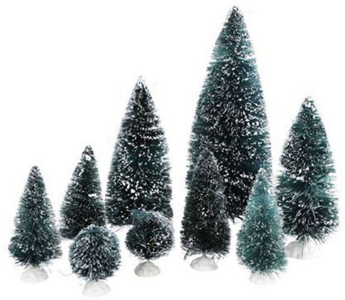 Dekotannen 9er-Set beschneit Tannenbaum Weihnachtsbaum Weihnachtsdeko Tischdeko Bild 1