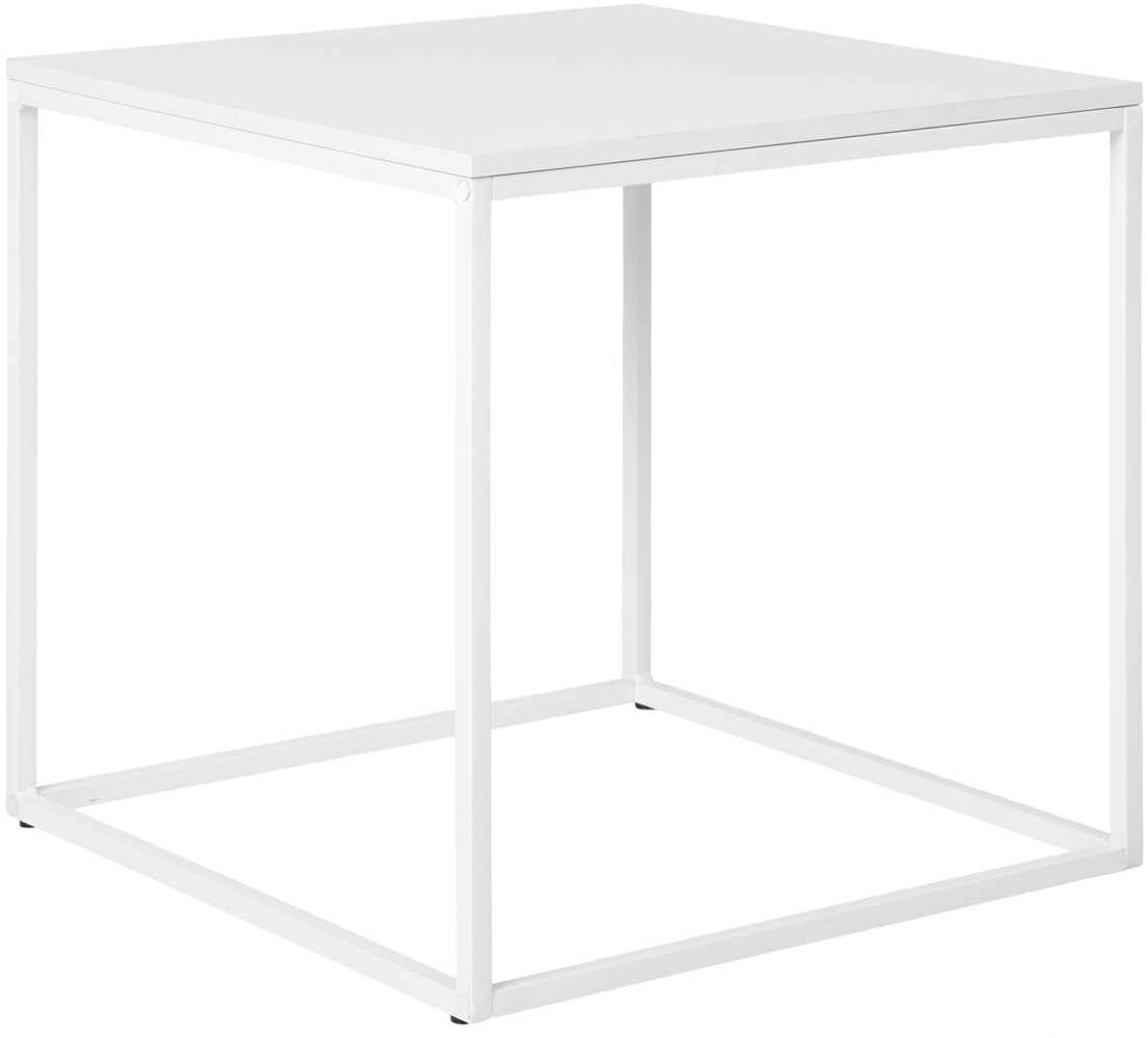 Beistelltisch, weiß, weißes Gestell, 45 x 45 x 45 cm Bild 1