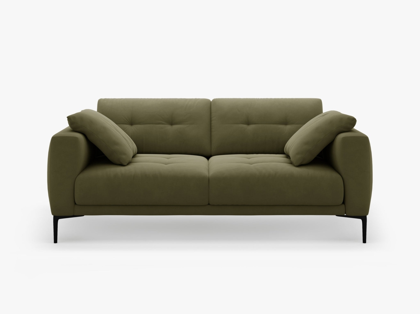 Micadoni Sofa Bemy 2-Sitzer Samt Grün Bild 1
