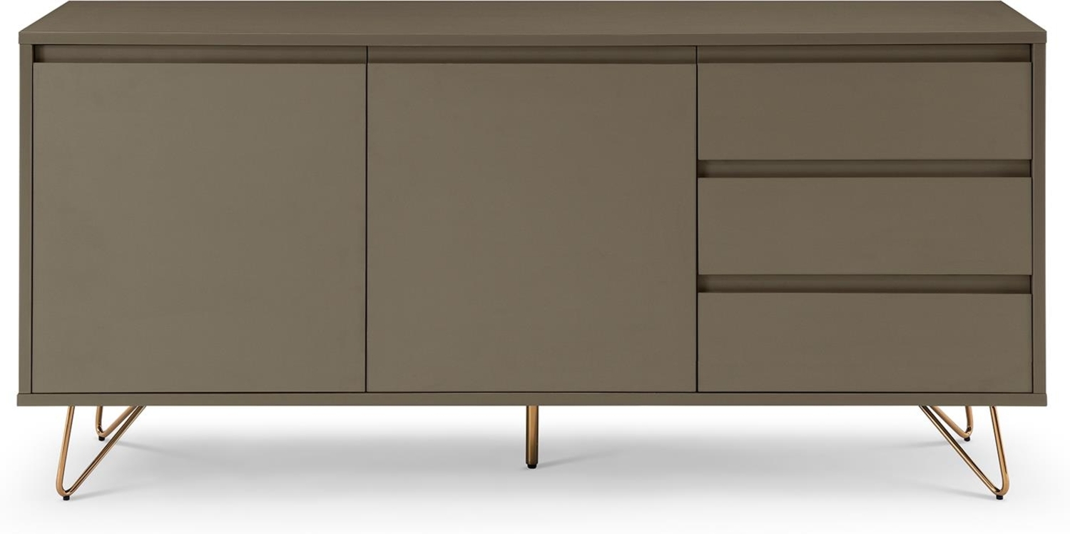 Sideboard MDF/Metall Grau 150 x 40 x 70 cm Bild 1