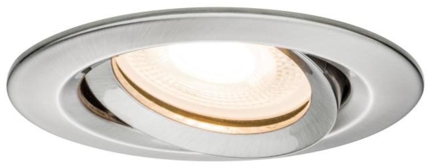 Paulmann No. 93662 Einbauleuchte LED Nova IP65 rund max. 35W Eisen gebürstet 1er-Set schwenkbar Bild 1