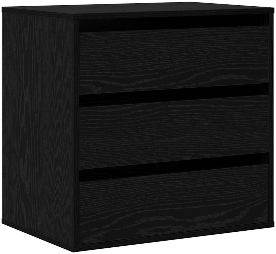 vidaXL Kommode mit Schubladen Schwarz 60 x 41 x 58 cm Holzwerkstoff 868892 Bild 1