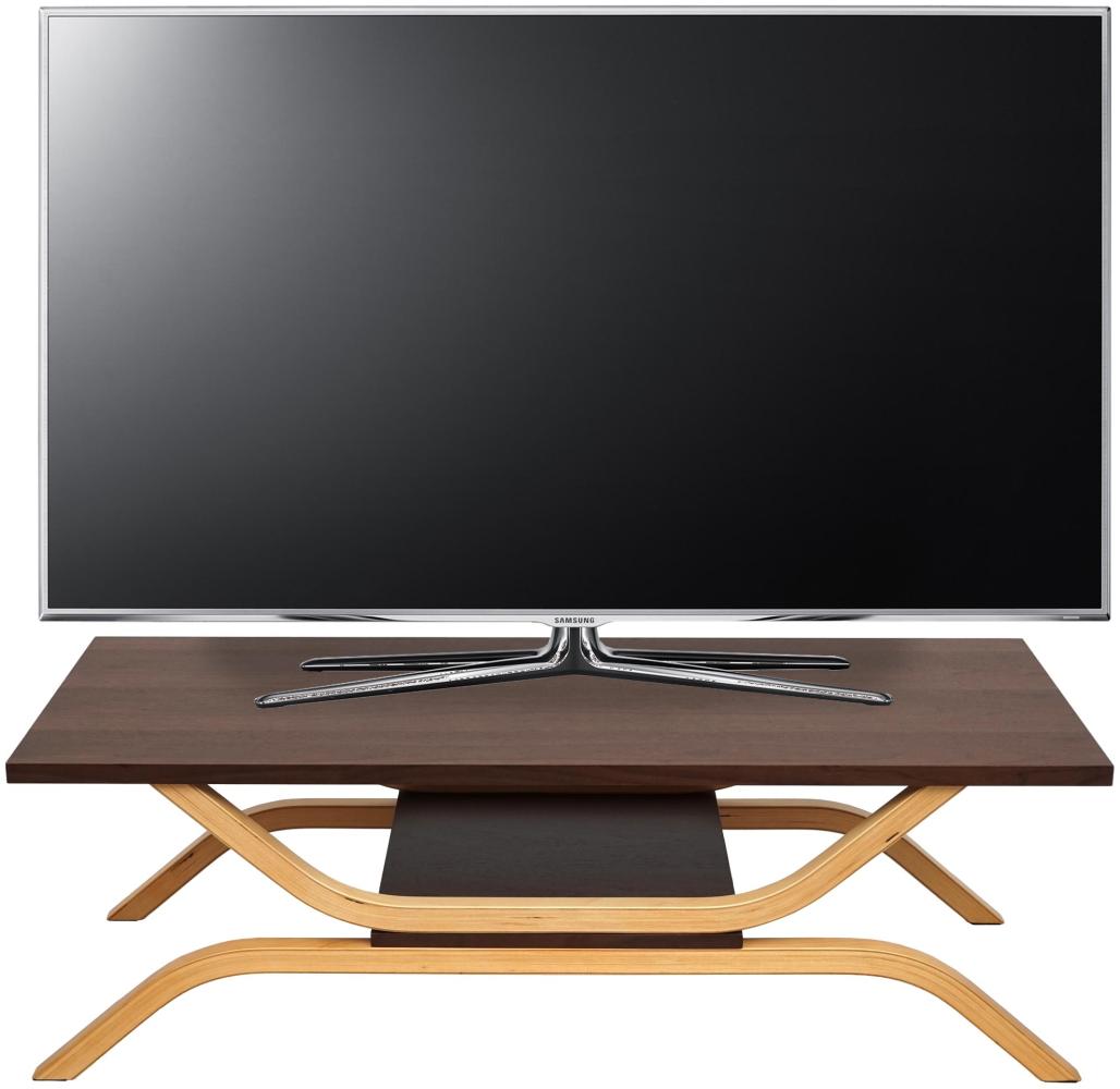 TV-Rack HWC-H38, Fernsehtisch Lowboard TV-Tisch, 35x110x48cm ~ Walnuss-Optik Bild 1