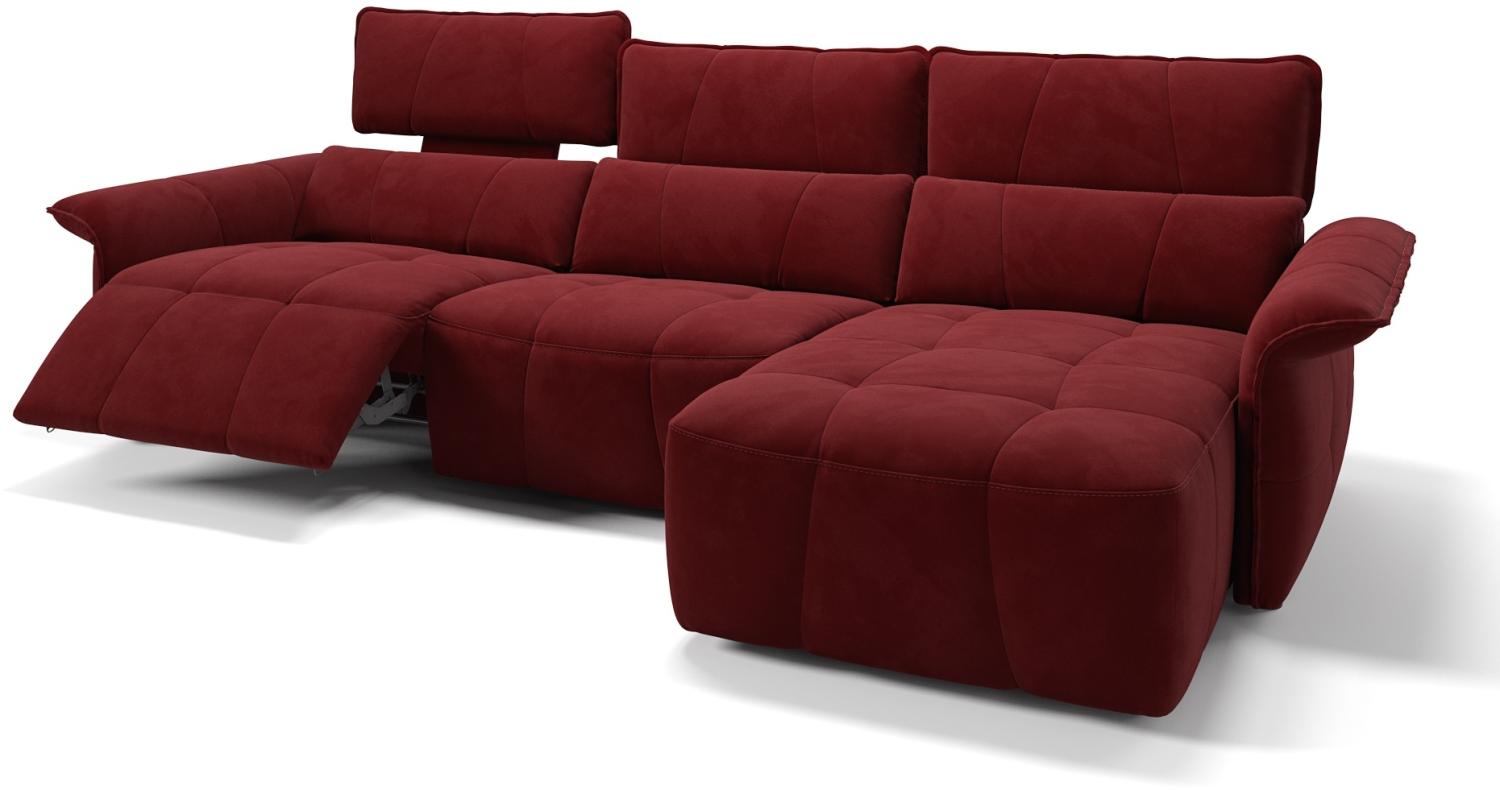 Sofanella Ecksofa ADRIA Wohnlandschaft Eckcouch Stoffsofa in Rot Bild 1