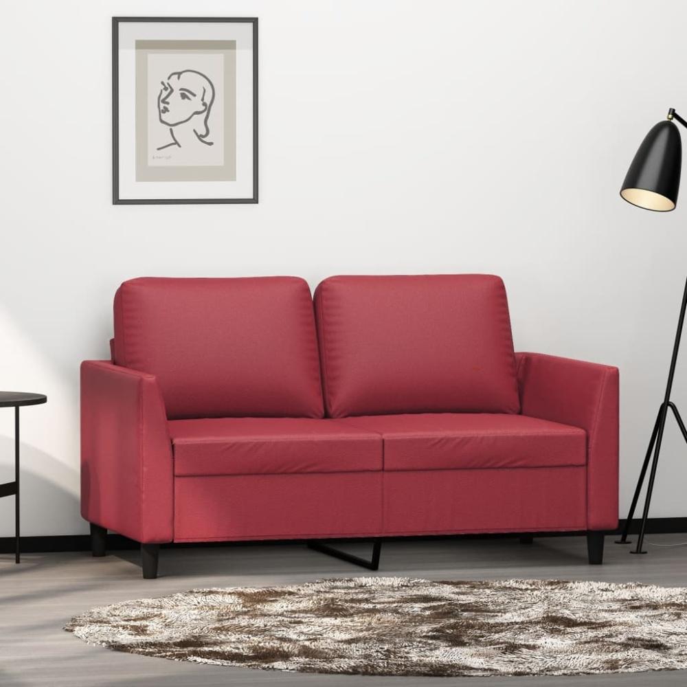 vidaXL 2-Sitzer-Sofa Weinrot 120 cm Kunstleder 359331 Bild 1