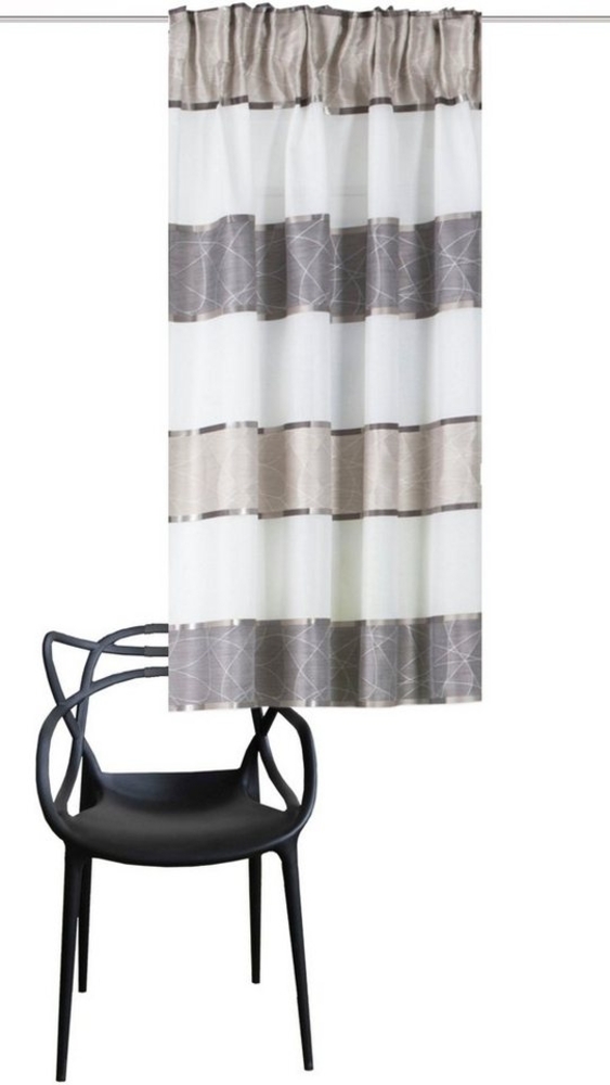 HOME WOHNIDEEN Walter 145 x 140 cm 1x Fertigschal inkl. 1x Bügelband Stein Bild 1