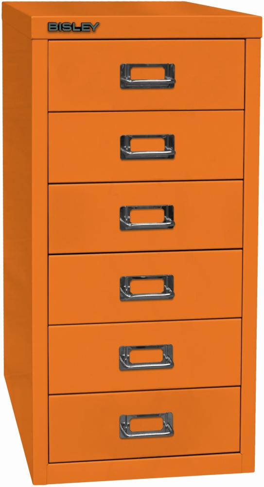 Bisley MultiDrawer™, 29er Serie, DIN A4, 6 Schubladen, Farbe orange Bild 1