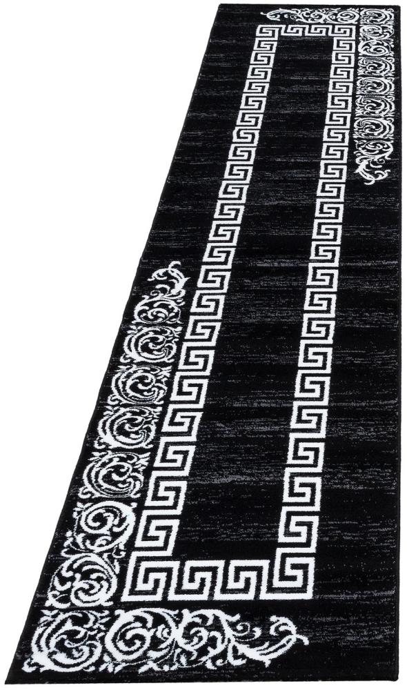 Kurzflor Teppich Matteo Läufer - 80x300 cm - Schwarz Bild 1