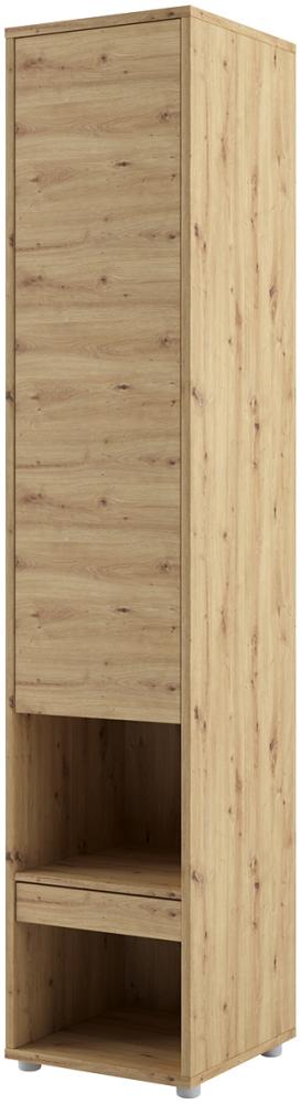 MEBLINI Schrank für Schrankbett Bed Concept - Hochschrank mit Ablagen, Fächern und Schublade - Nachttisch - BC-07 - Artisan Eiche Bild 1