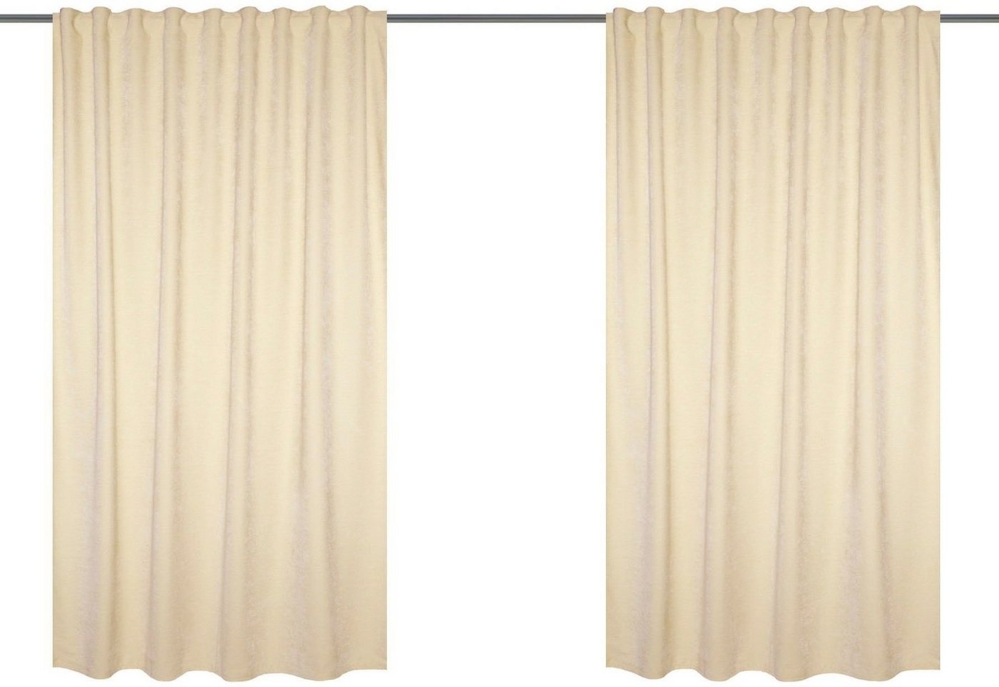HOME WOHNIDEEN Wolly 2Er Set 145 x 135 cm 2x Thermoschal inkl. 1x Bügelband Creme Bild 1