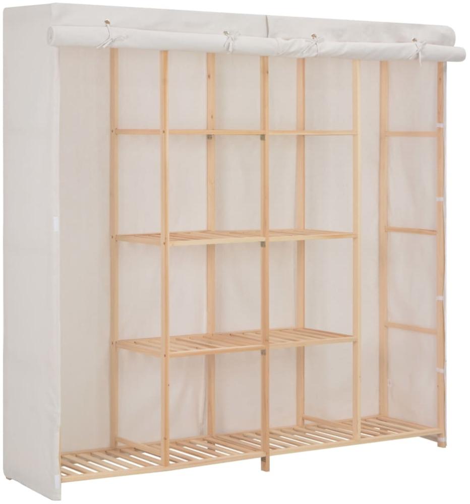 vidaXL Kleiderschrank Weiß 173 x 40 x 170 cm Stoff 248198 Bild 1