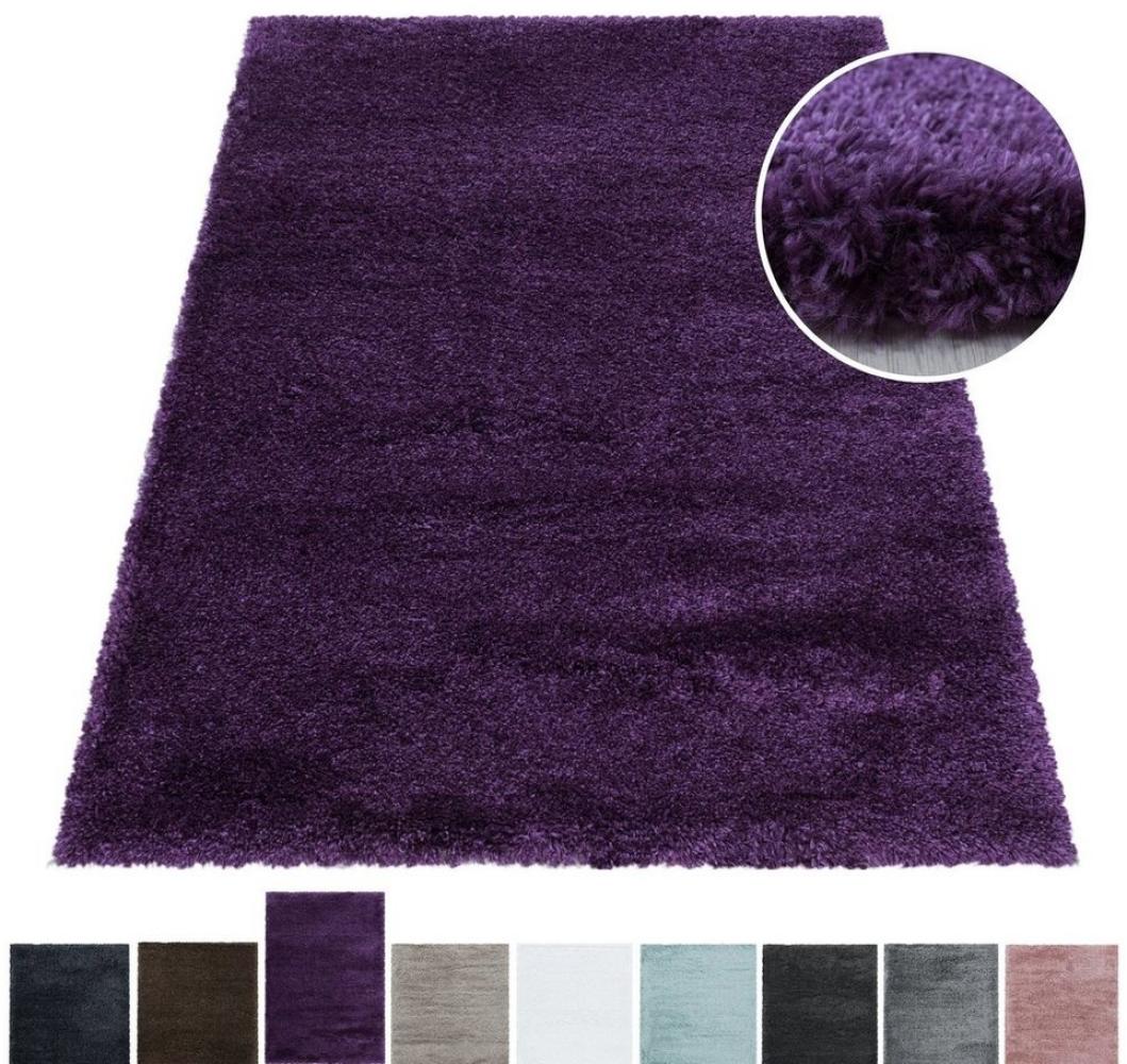 Miovani Hochflor-Teppich Teppich Hochflorteppich Shaggy Unifarben kuschelig Wohnzimmer, Rechteckig, Höhe: 50 mm Bild 1