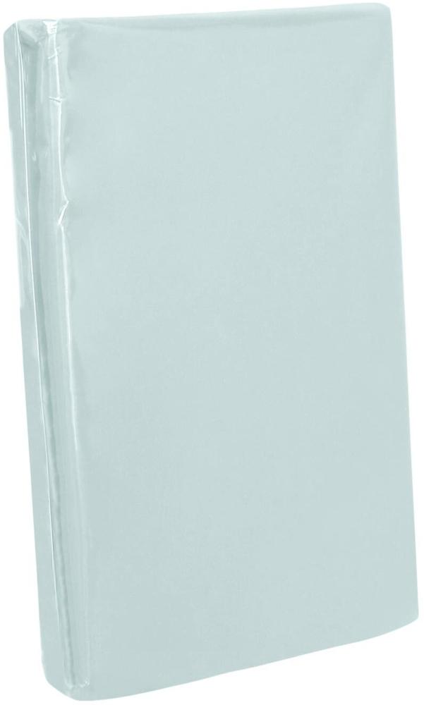 Traumschlaf Zwirn-Jersey Elasthan Spannbetttuch De-Luxe|180x200 - 200x220 cm| silber Bild 1