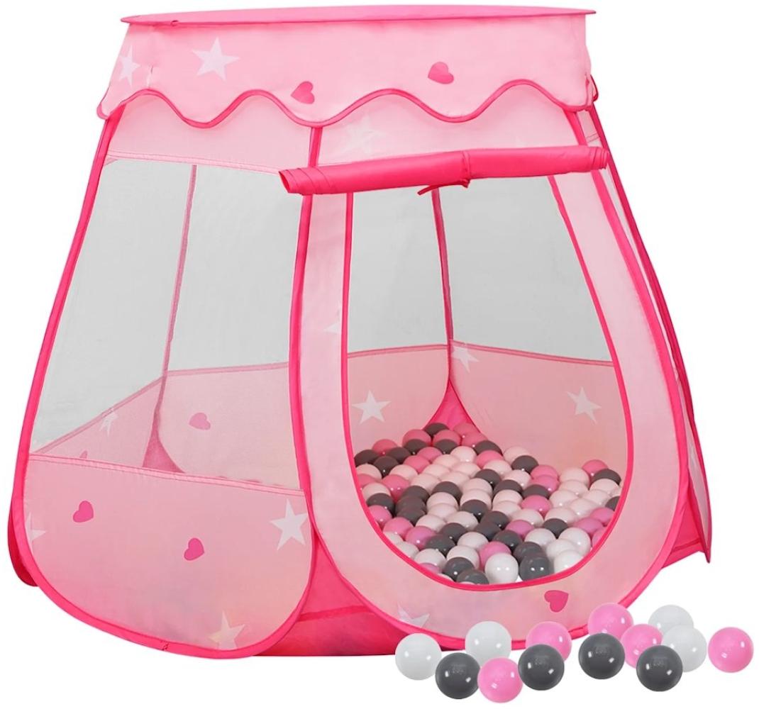 vidaXL Kinder-Spielzelt mit 250 Bällen Rosa 102x102x82 cm 3107726 Bild 1