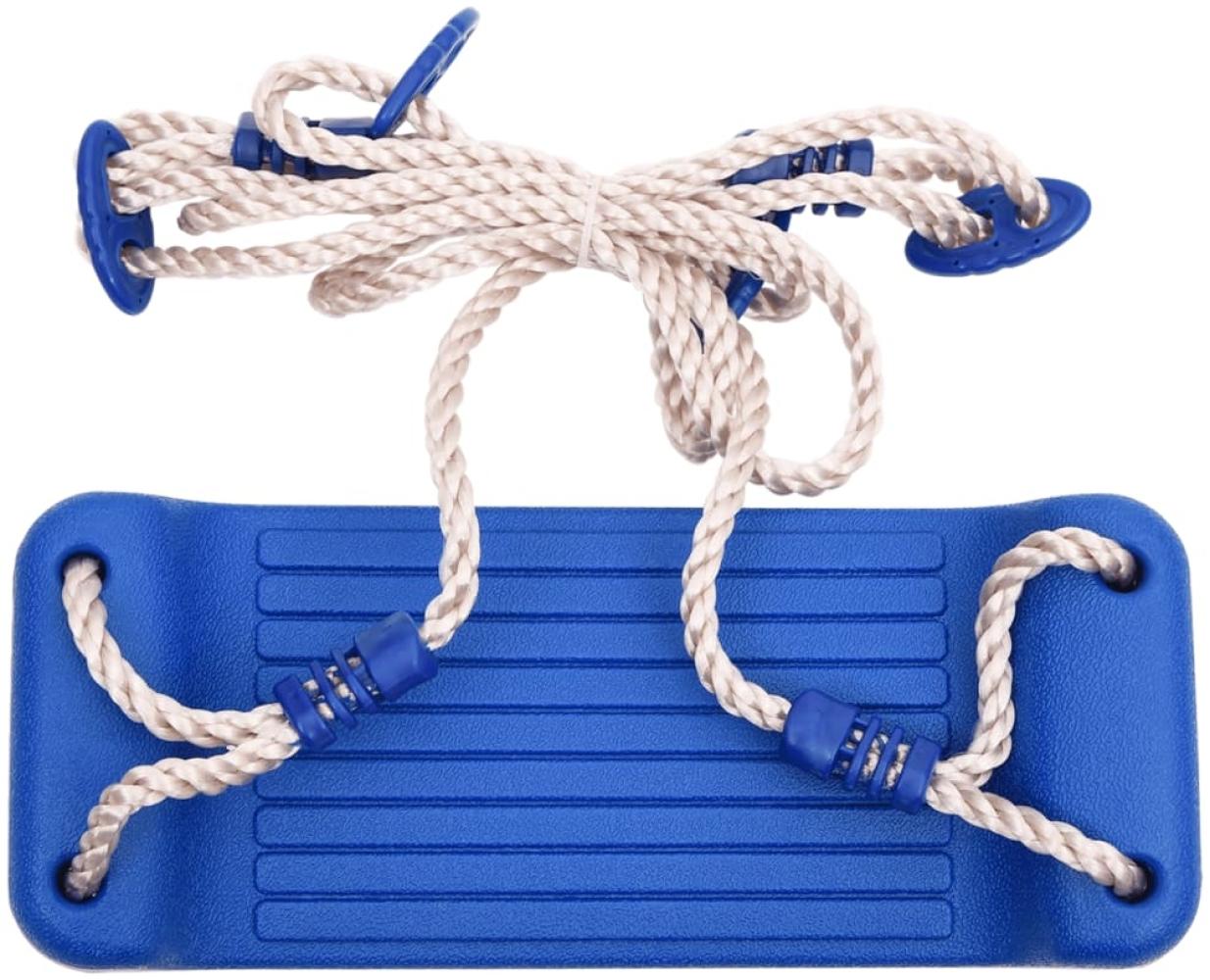 vidaXL Schaukelsitz mit Strickleiter und Klettersteinen Blau PE 91695 Bild 1